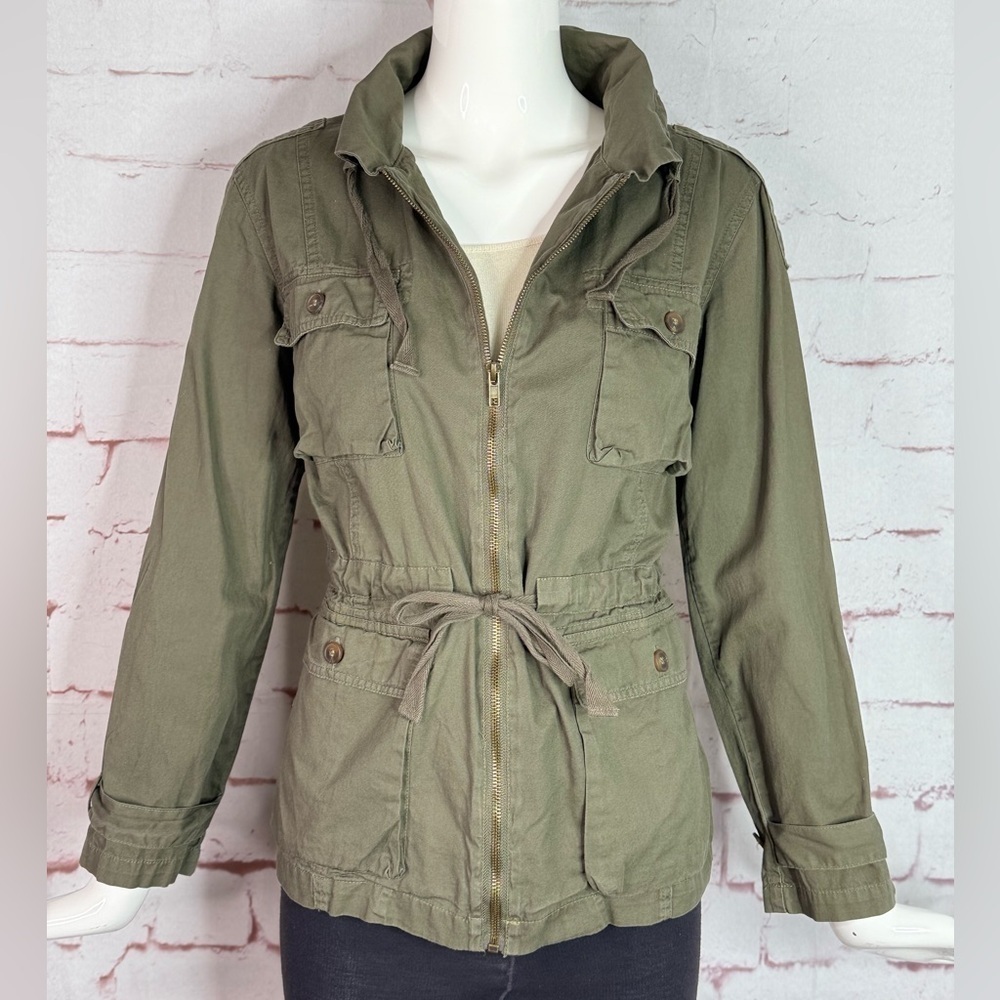 BAR III Army Green XS Utility Safari Cotton Field Jacket Size Extra Small - Picture 12 of 15